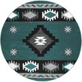 United Weavers Of America 7 ft. 10 in. Bristol Caliente Turquoise Round Rug 2050 10469 88R